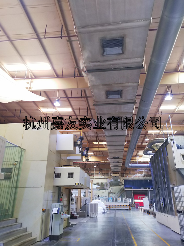 杭州嘉友为德沃尔无纺布车间安装高压微雾加湿器控制湿度