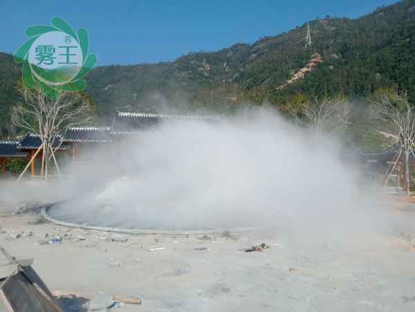 杭州嘉友携手浙江城建设计院安装合作社景观人造雾系统案例