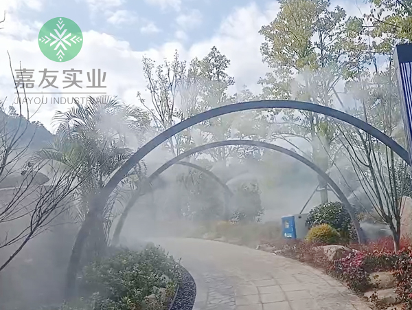 杭州嘉友为赣州天沐制定温泉区水系雾森系统案例